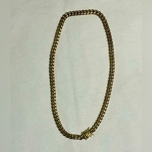 20 inch Gold Plated Cuban link chain necklace (8mm)
